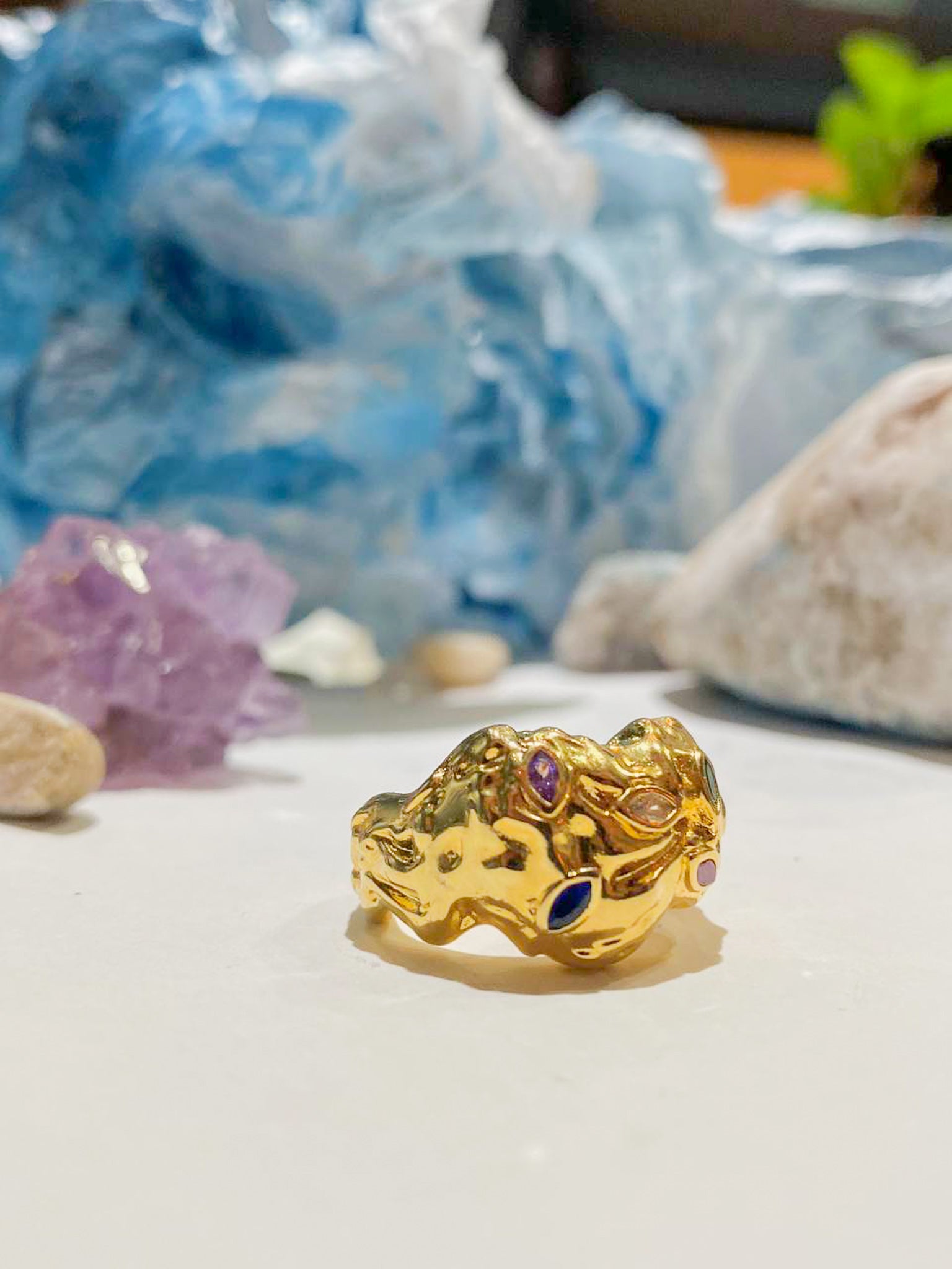 Golden Root adjustable ring