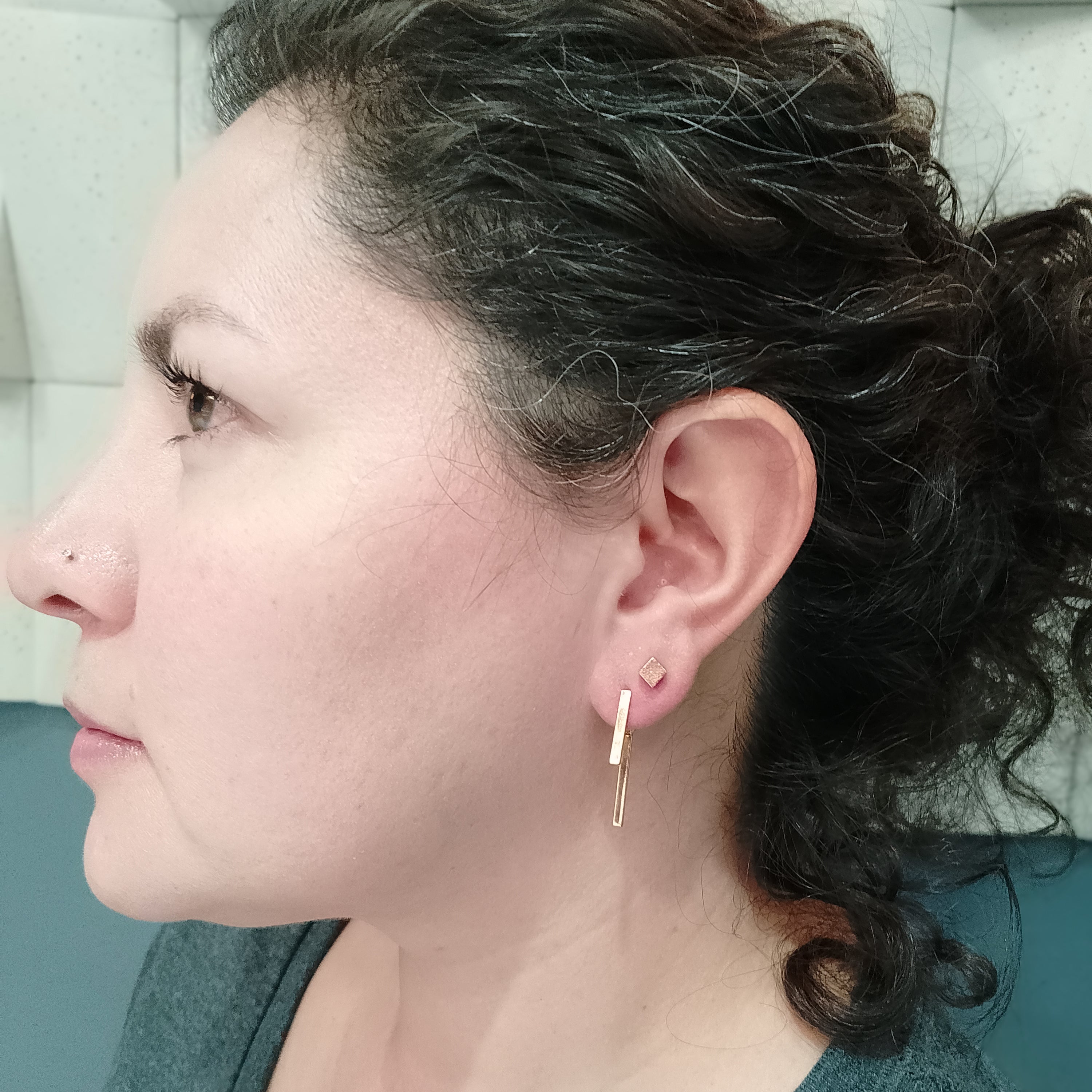 Double bar earrings