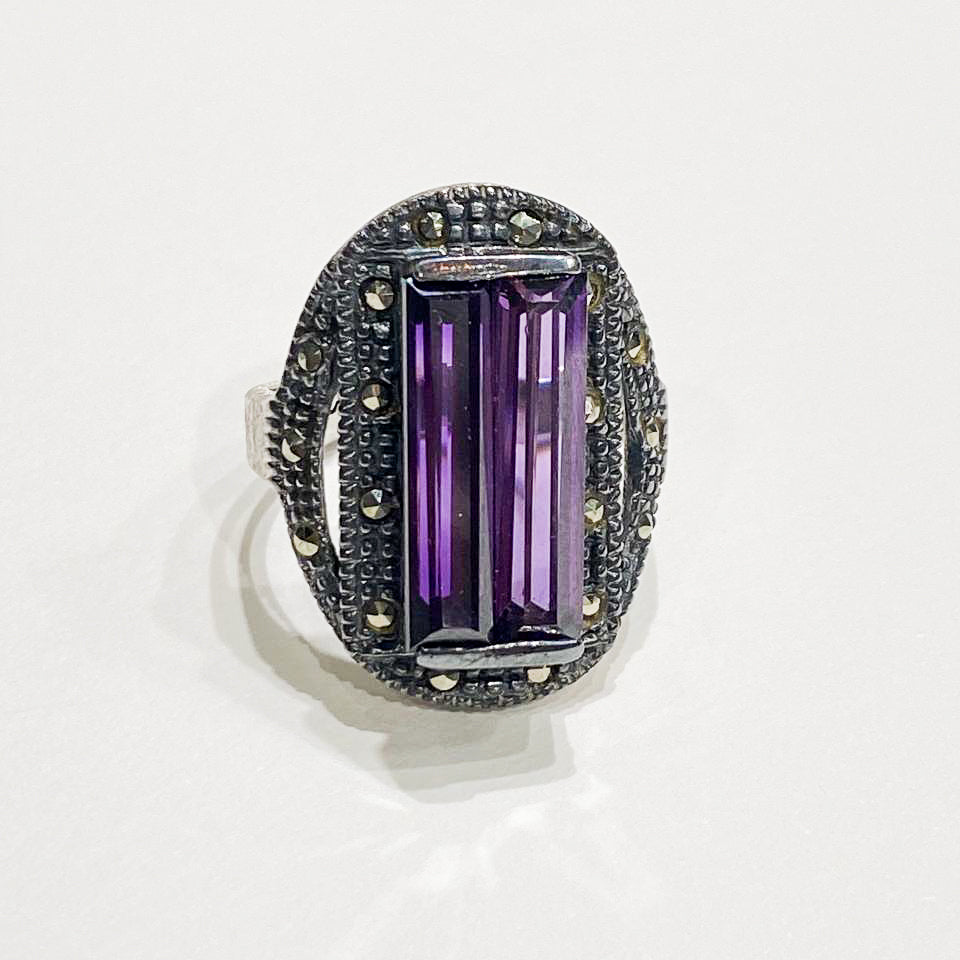 Mirrors of the Soul Ring V – Lab-Grown Amethyst & Swarovski Accents