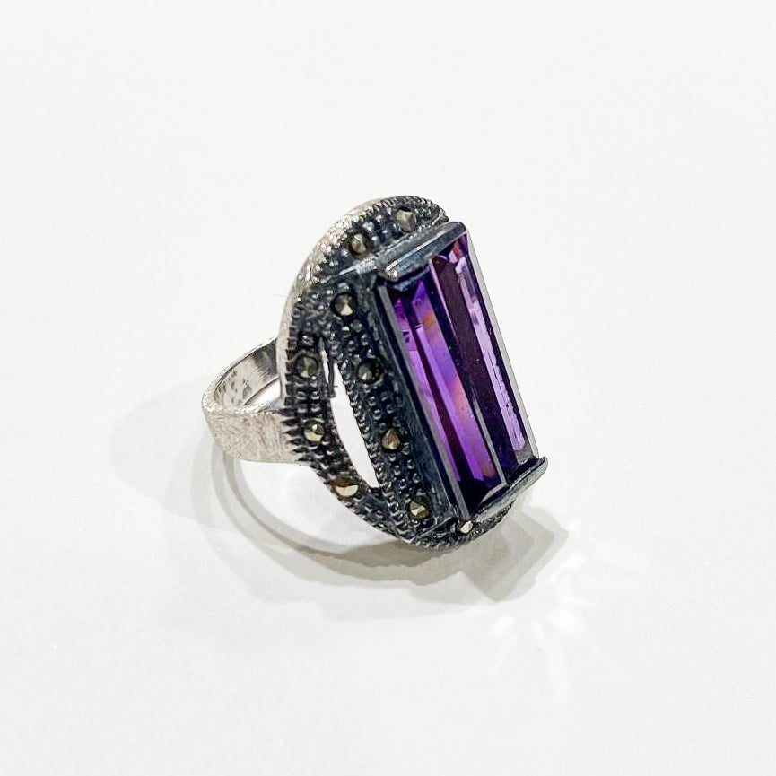Mirrors of the Soul Ring V – Lab-Grown Amethyst & Swarovski Accents