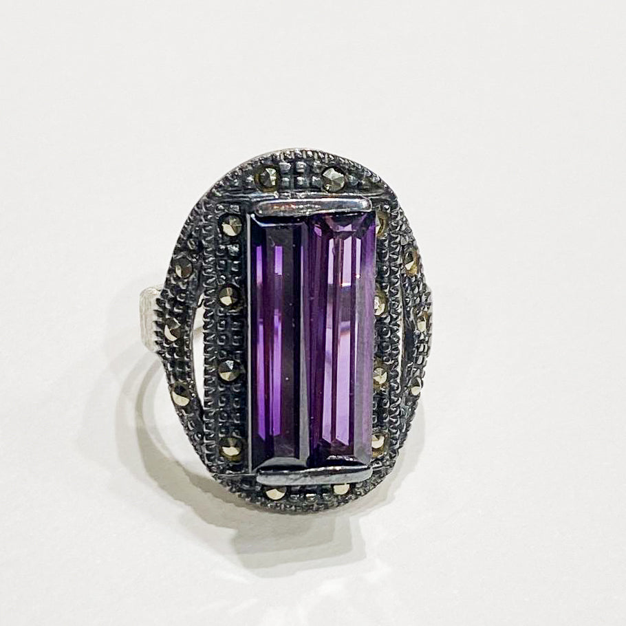 Mirrors of the Soul Ring V – Lab-Grown Amethyst & Swarovski Accents